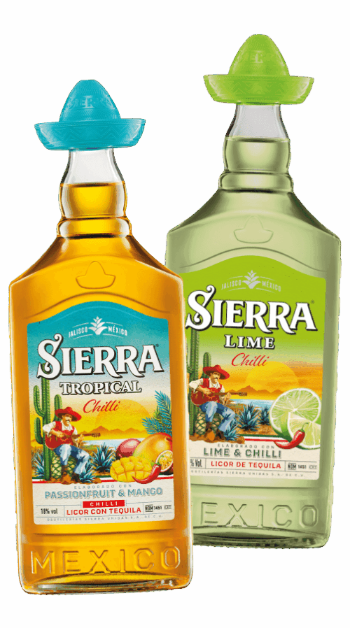Bottle of Sierra Tropical Chili and Sierra Lime Chili
