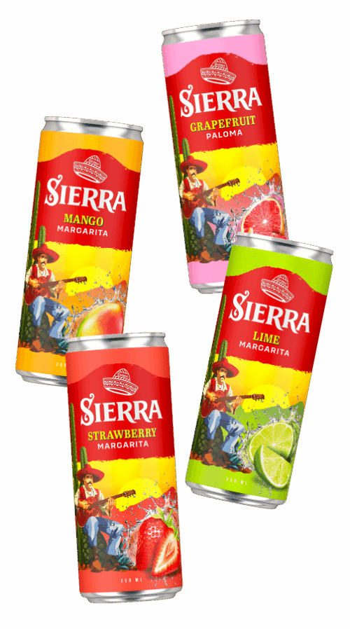 Diverse variations of the Sierra Ready to Drink.
